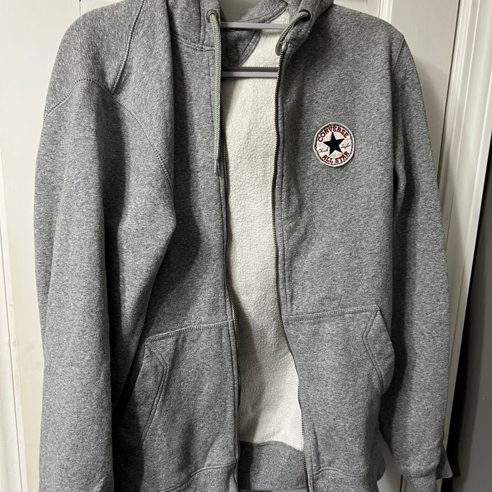 Mens converses zip up hoodie
